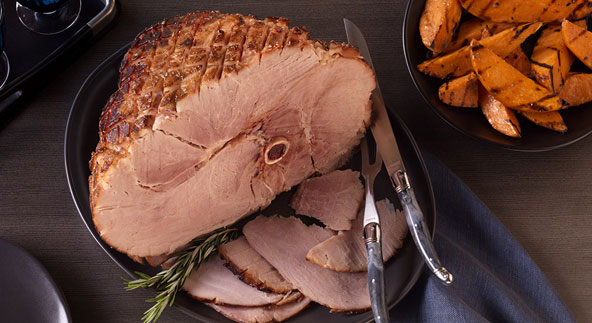 Apple-Glazed Ham with Sweet Potatoes